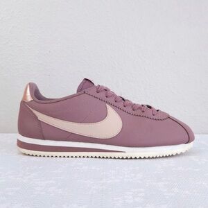 Nike Women's Cortez Mauve and Cream Sneakers